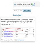 importer depuis Excel