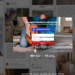 un modèle de landing page de Pinterest