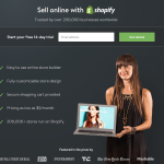 un exemple de landing page de Shopify