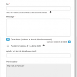 Paramètres envoi SMS