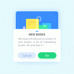 Exemple de pop-up de mise à jour