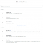 Sélectionnez l'action que vous souhaitez effectuer