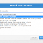 Mise à jour du contact