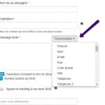 Campagne SMS Personnalisation