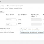 Champs Formulaire Landing Page