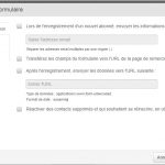 Paramètres Formulaire Landing Page