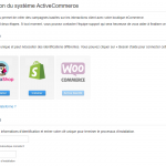 Processus d'installation du système ActiveCommerce