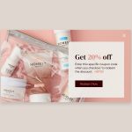 Pop-up destiné à la vente avec code promo