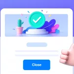 Un bouton pour fermer la fenêtre pop-up bien mis en évidence