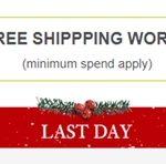 Exemple emailing de Noël avec livraison offerte dans le monde entier