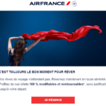 Exemple de Call-To-Action Air France
