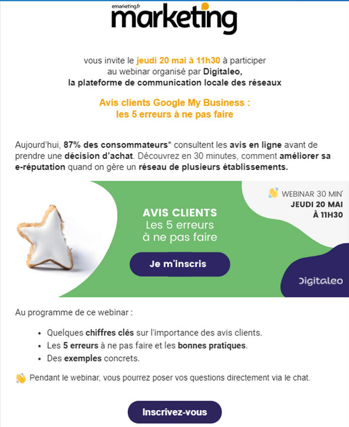 Exemple de Call-To-Action Emarketing