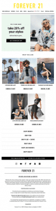 newsletter forever 21