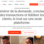 Page d'accueil de HubSpot presentant sa plateforme marketing et CRM
