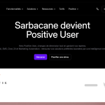 Page d'accueil de Positive User annoncant que Sarbacane devient Positive User